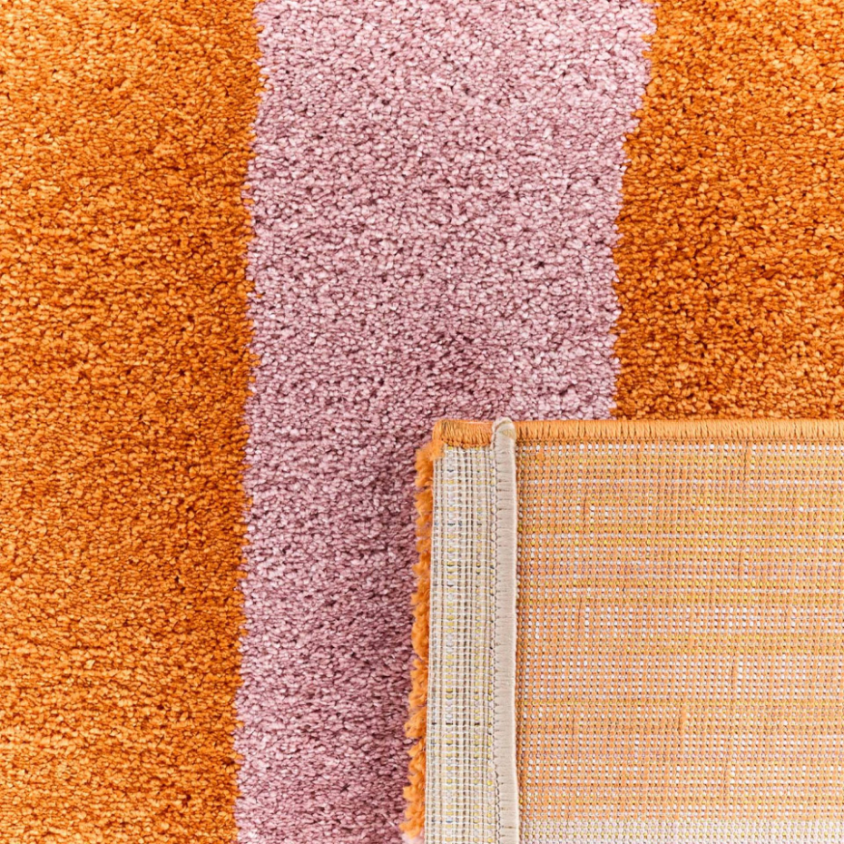 Tapis intérieur rayures orange et rose PABLO