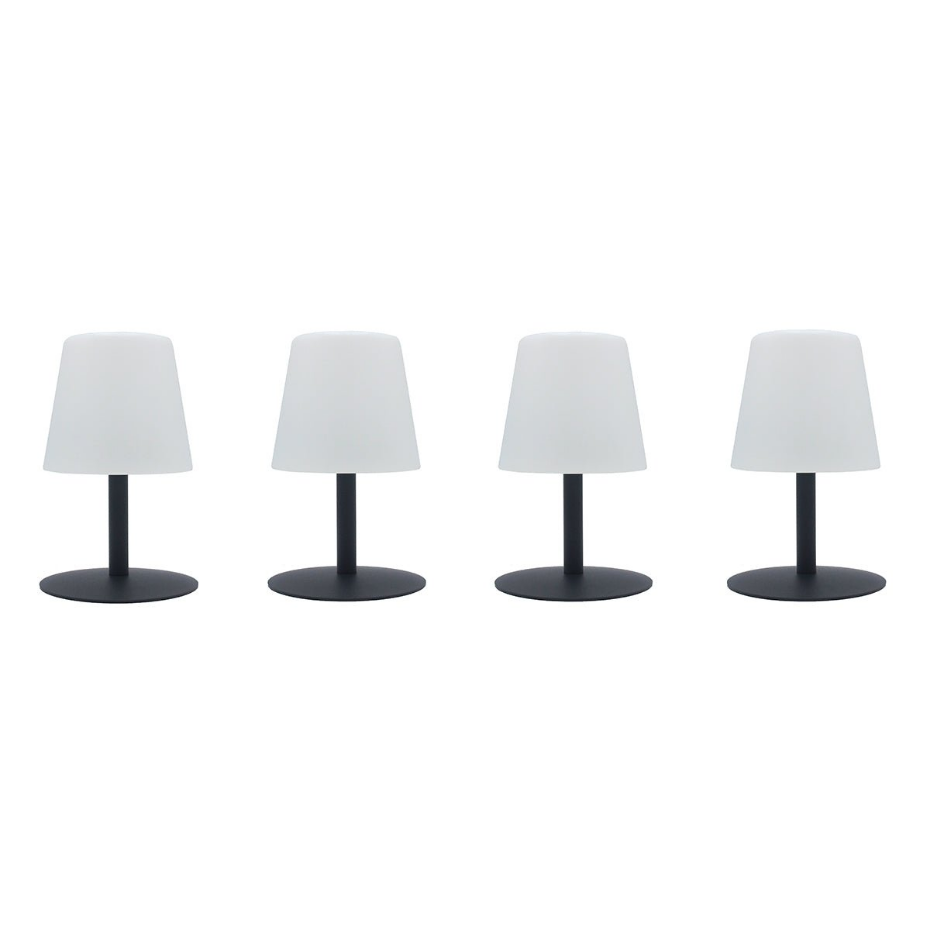 4 Lampes de table sans fil STANDY MINI Gris H25cm