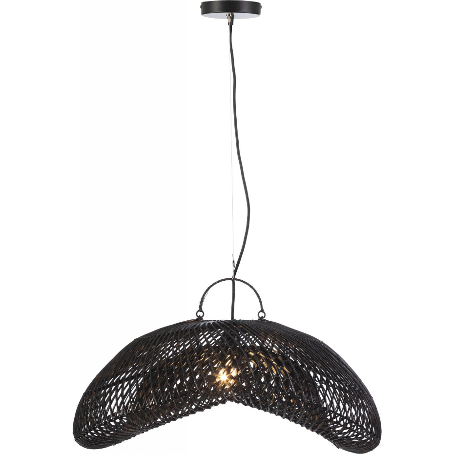 Suspension en rotin tressé design