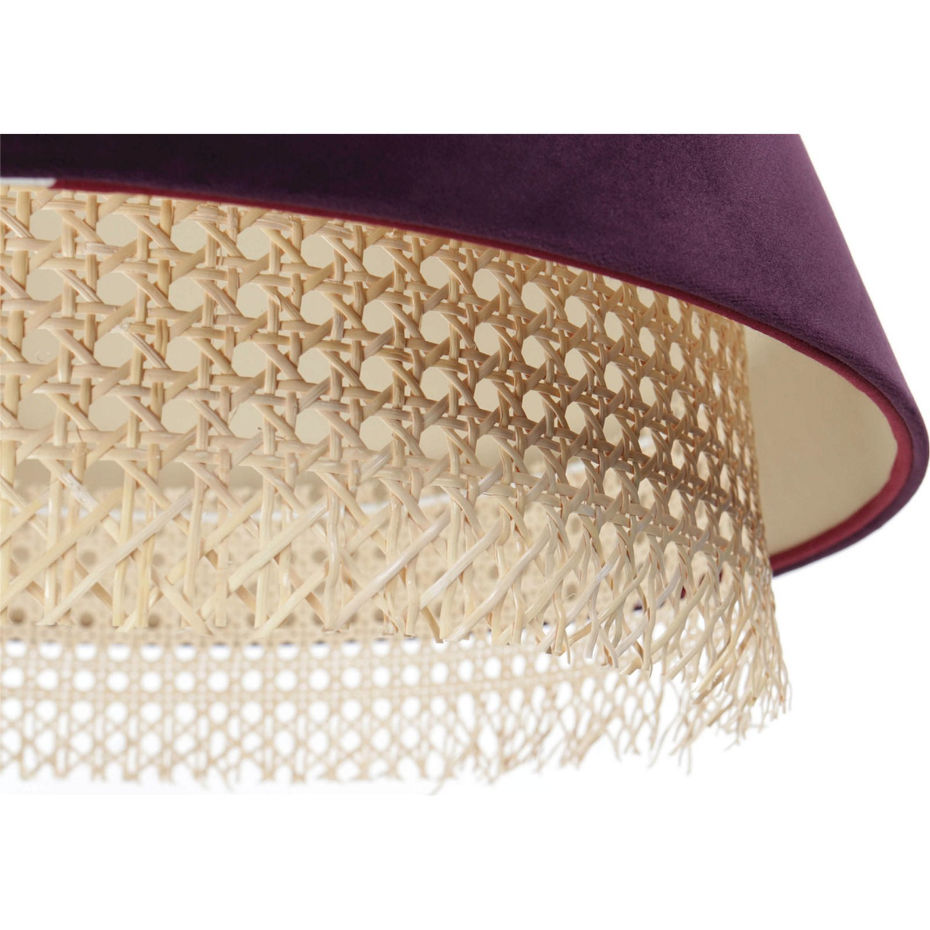 Suspension extérieure en rotin et tissu velours Sensei