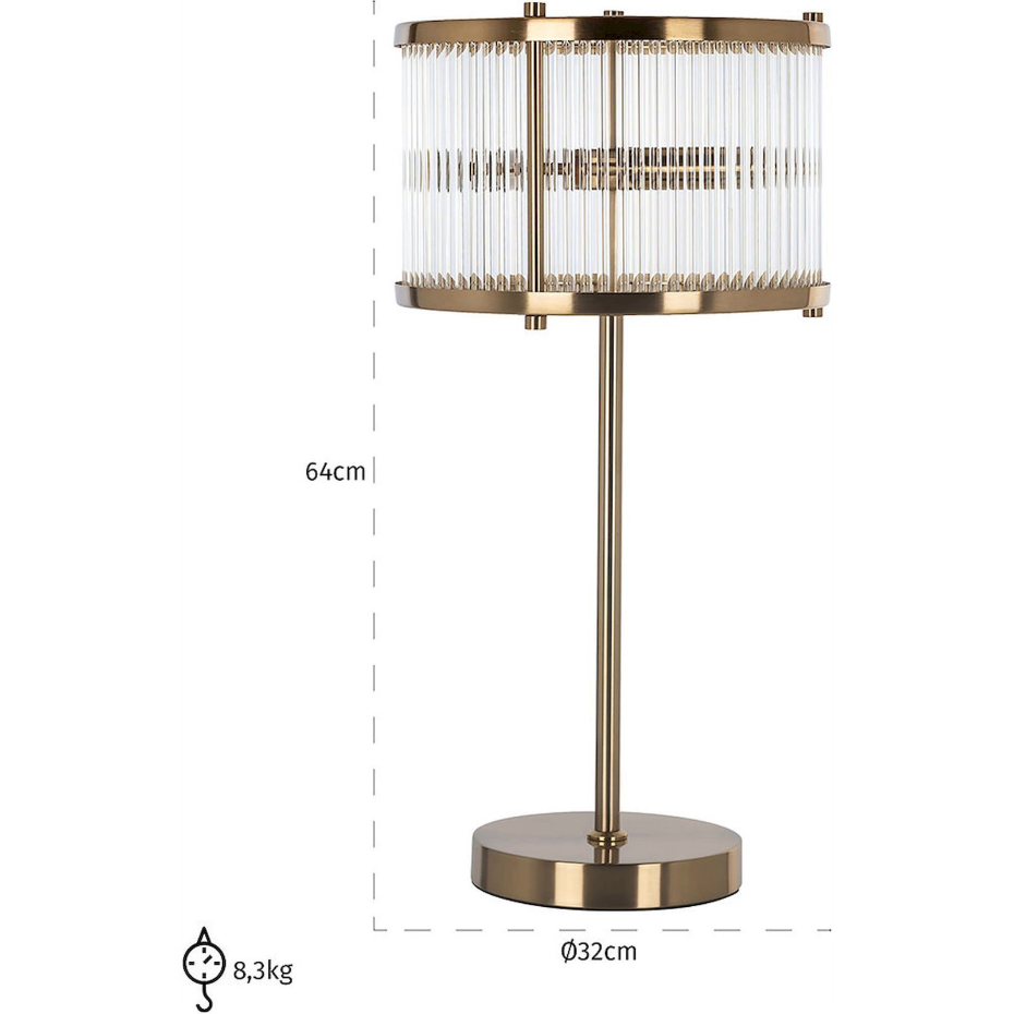 Lampe de table en métal Loiza Richmond Decoration