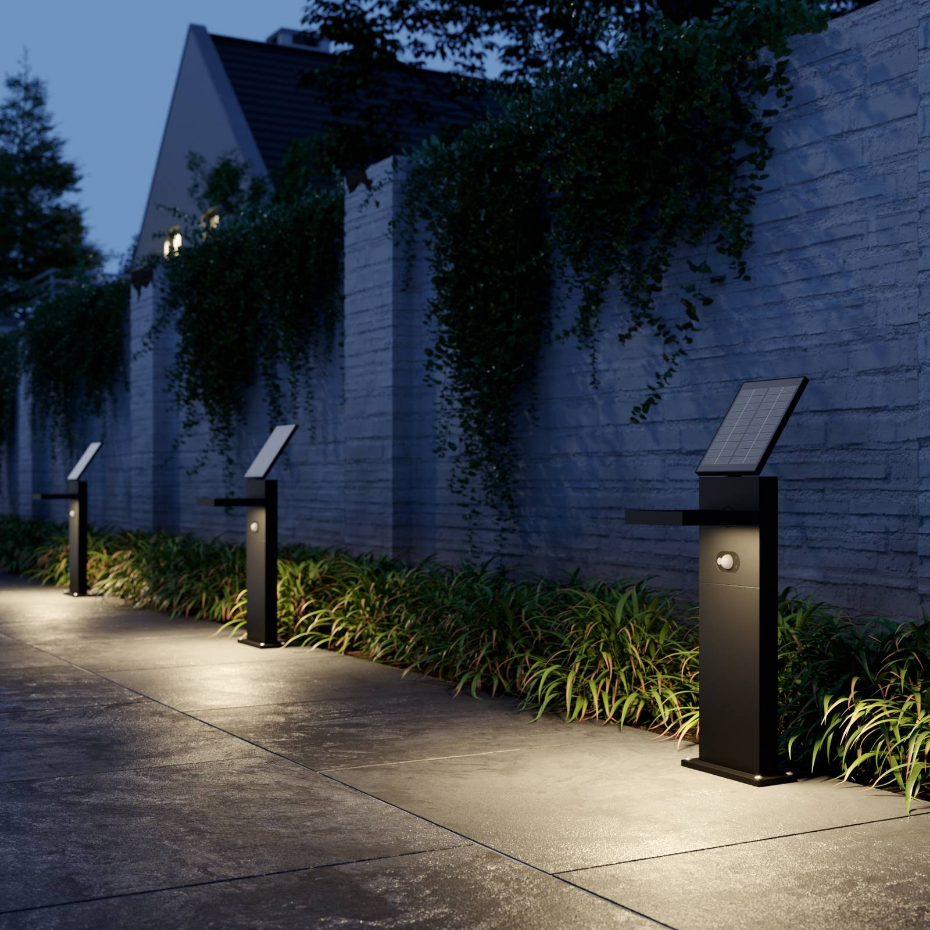 Lampe solaire en aluminium moderneLED