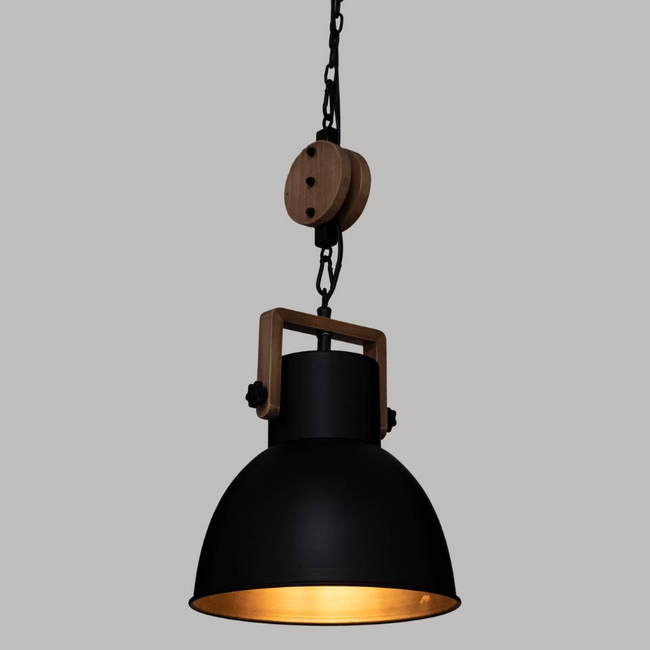 Suspension bois et métal SILAS