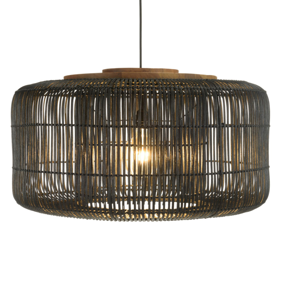 Suspension en rotin ronde 76cm FOLELLI