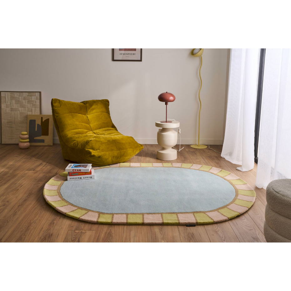 Tapis fait main en laine et coton Pantone