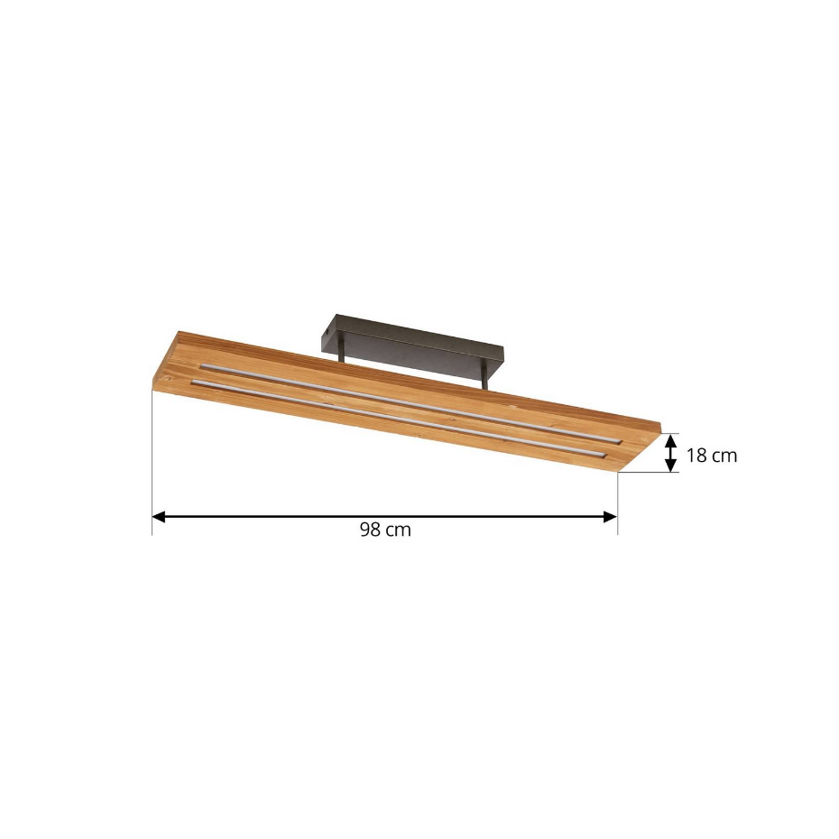 Plafonnier en bois traditionnelLED, Nesaja
