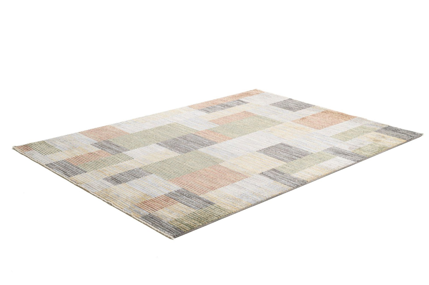 Tapis tissé en patch design et en look kort - Corduletta
