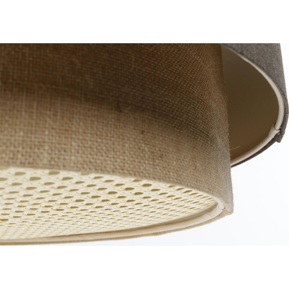 Suspension en tissu rond avec diffuseur rotin Boho Elegant