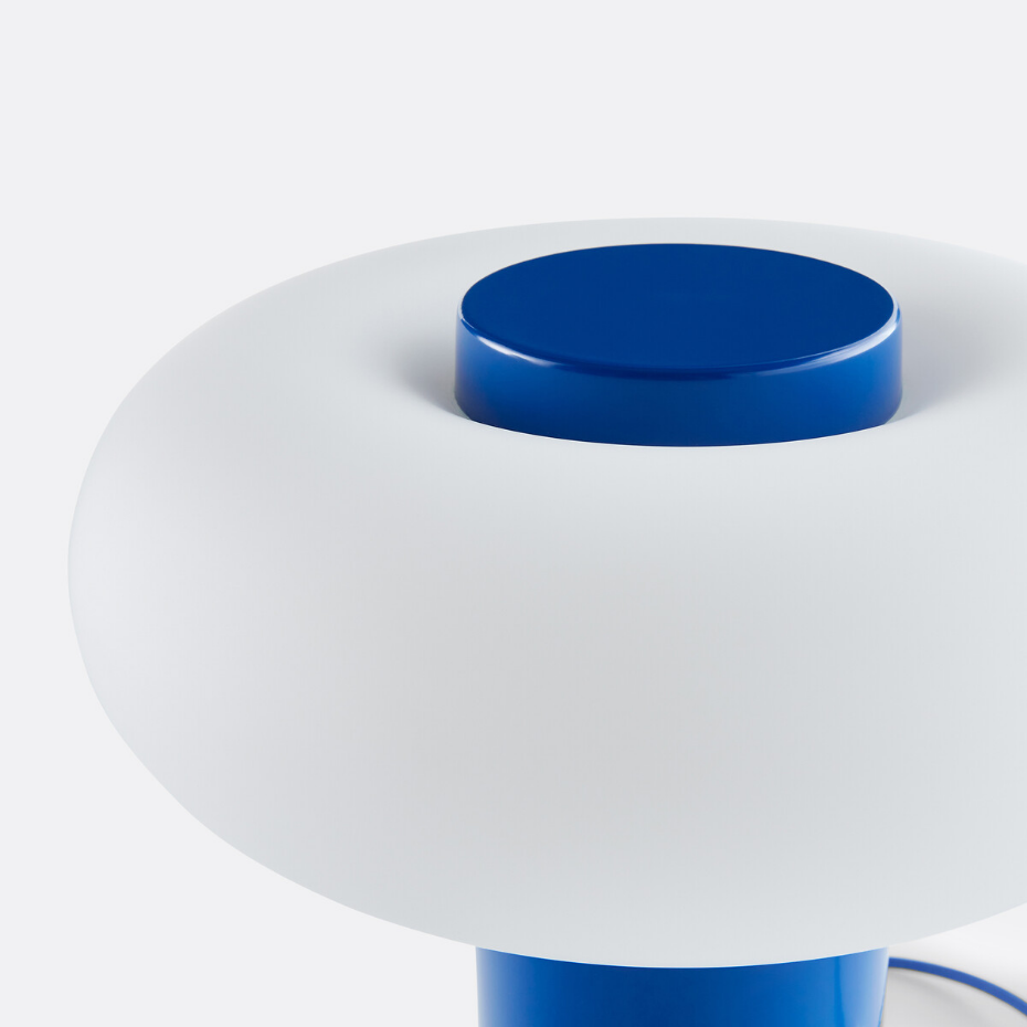 Lampe à poser métal fer et opaline H36,6 cm, Omer