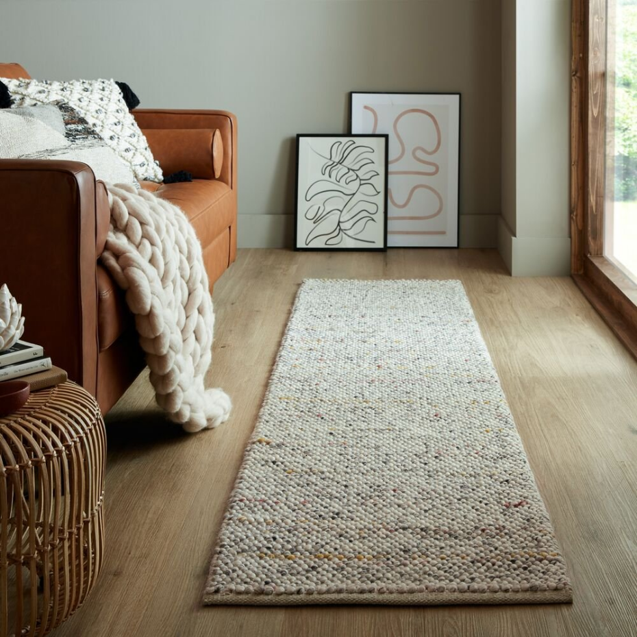 Tapis laine bouclée de couloir MINERALS