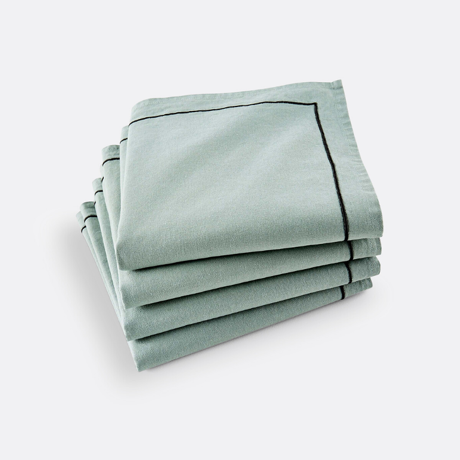 Serviettes de table lin/coton lavé Métis Bourdon