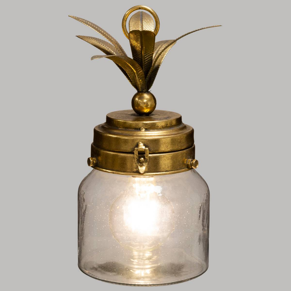 Lampe LED ananas verre et métal ANANAS
