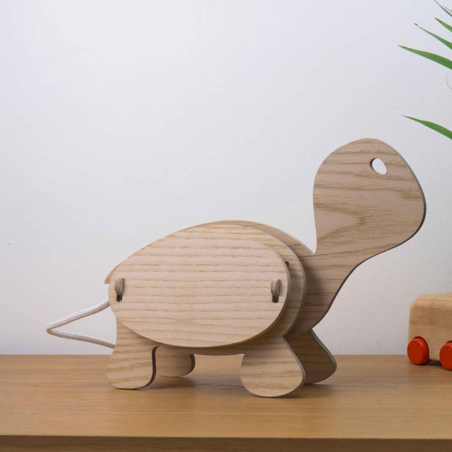 Lampe à poser en frêne Tortue - ZOO