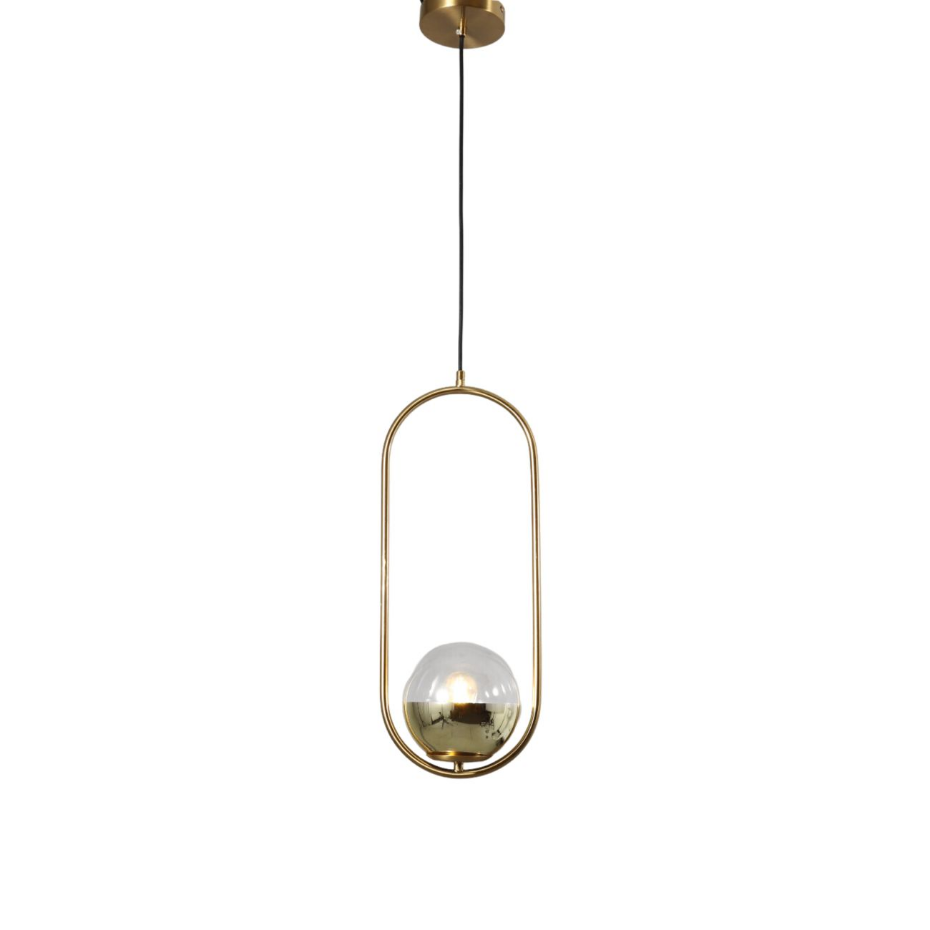 Suspension dorée à boule en verre - NUCCIA