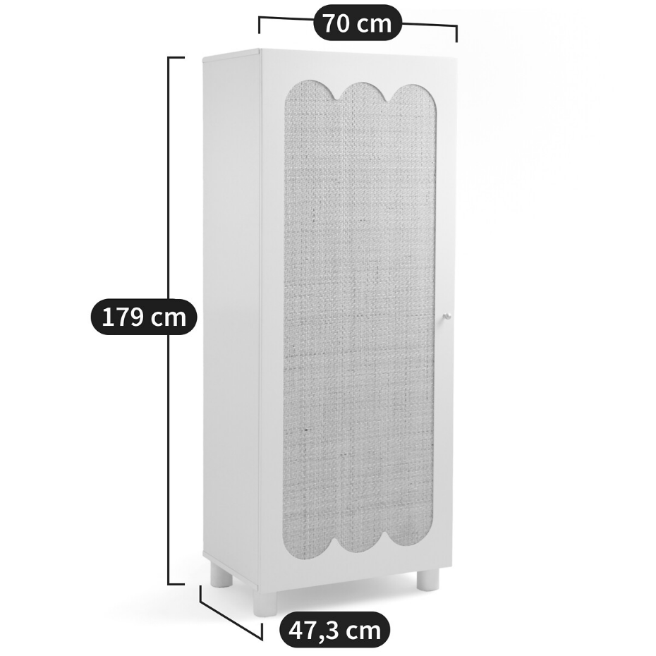 Armoire penderie, 1 porte, Ptilu