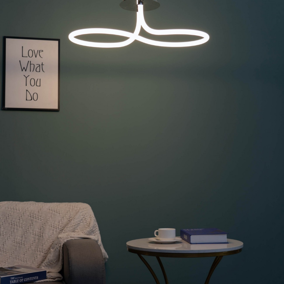 Plafonnier LED infini chromé - AENARIA