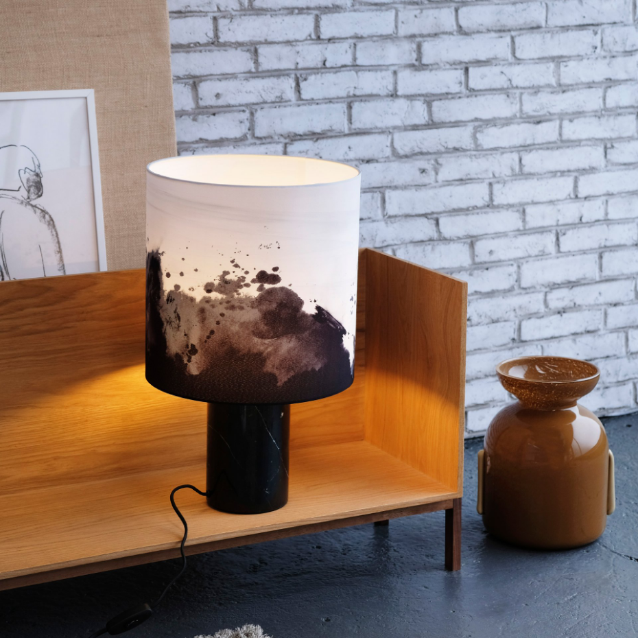 Lampe à poser en Marbre et Tissu MOLLY