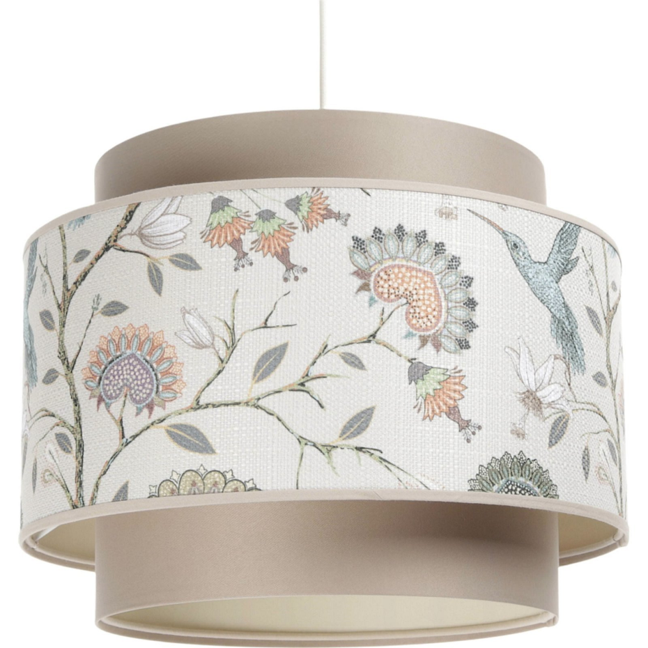 Suspension extérieure en velours motifs fleuri intérieur  Doblo
