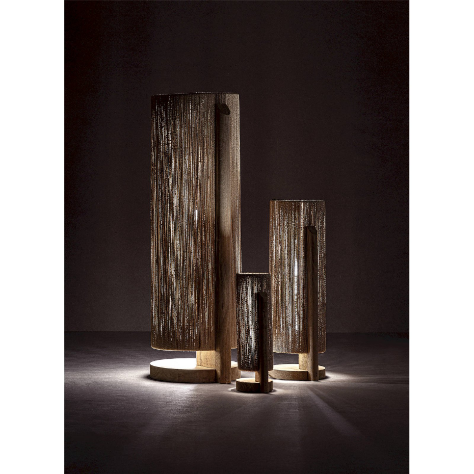 Lampe de salon en bois de manguier