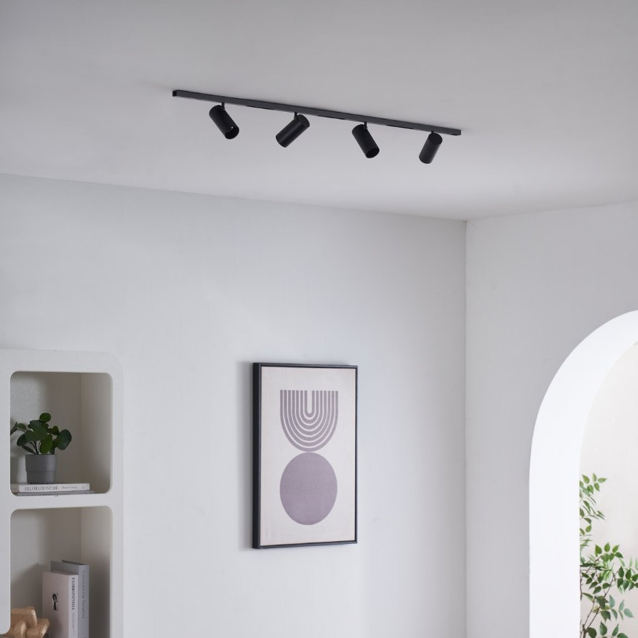Kit rail 4 spots LED orientables - LYNE