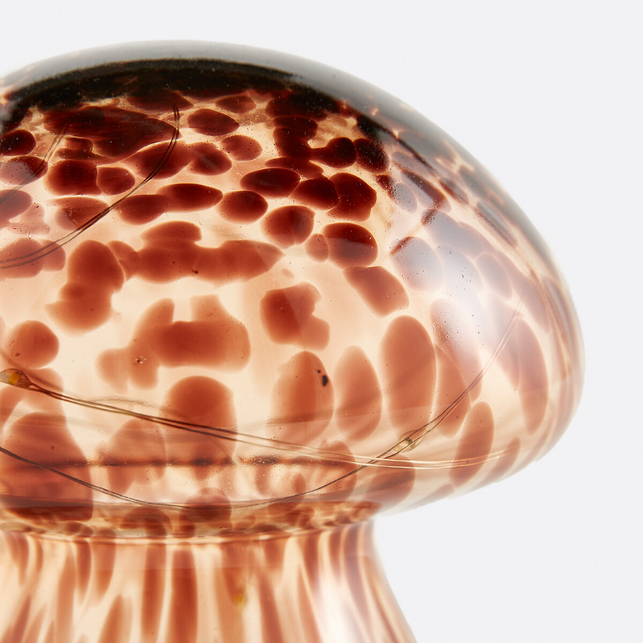 Lampe décorative champignon à LED en verre, Onoki