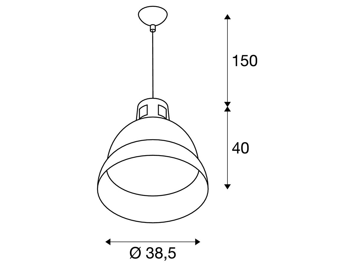 Suspension intérieure PARA 380, 160 W - SLV - Seul