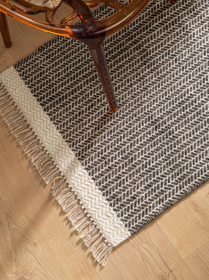 Tapis de couloir en laine tissé main KIM
