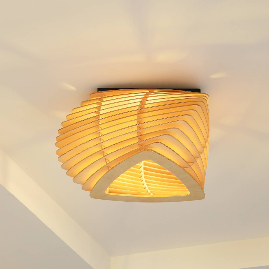 Plafonnier en bois design, Sanza