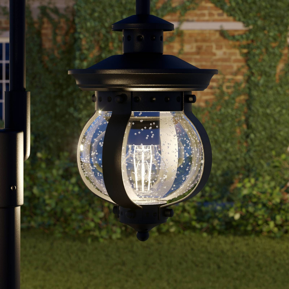 Lampadaire extérieur en métal antique