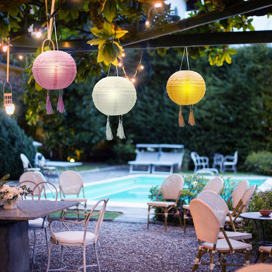 3 Lampions solaires SHANGRI LA ∅20cm