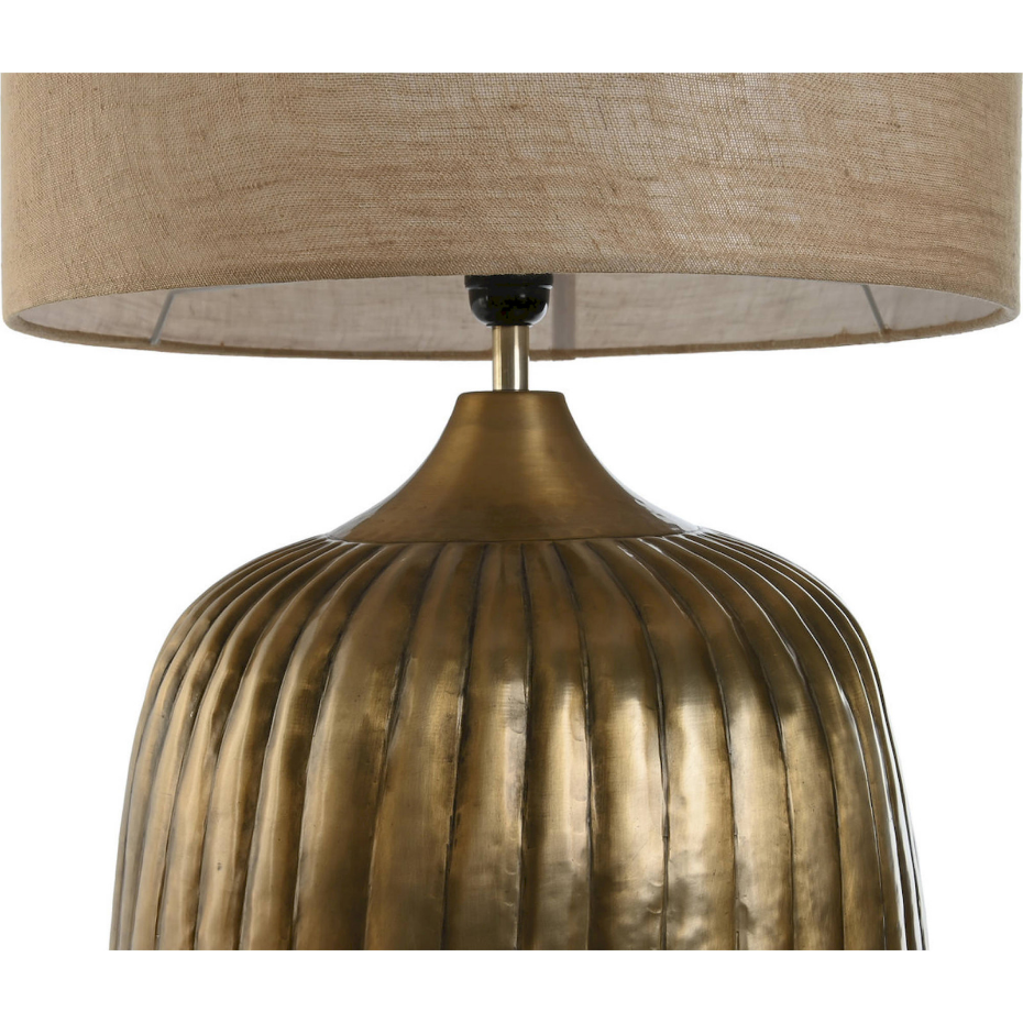 Lampe de table en aluminium finition bronze patiné