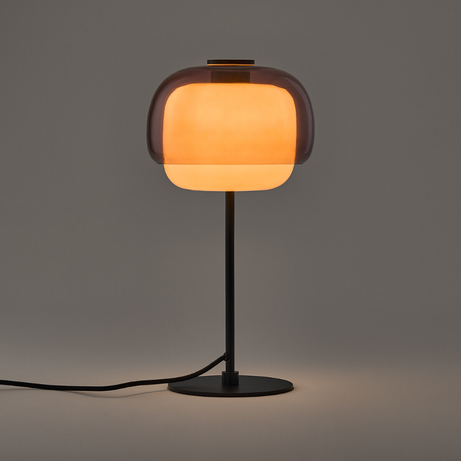 Lampe à poser en verre coloré, KINOKO