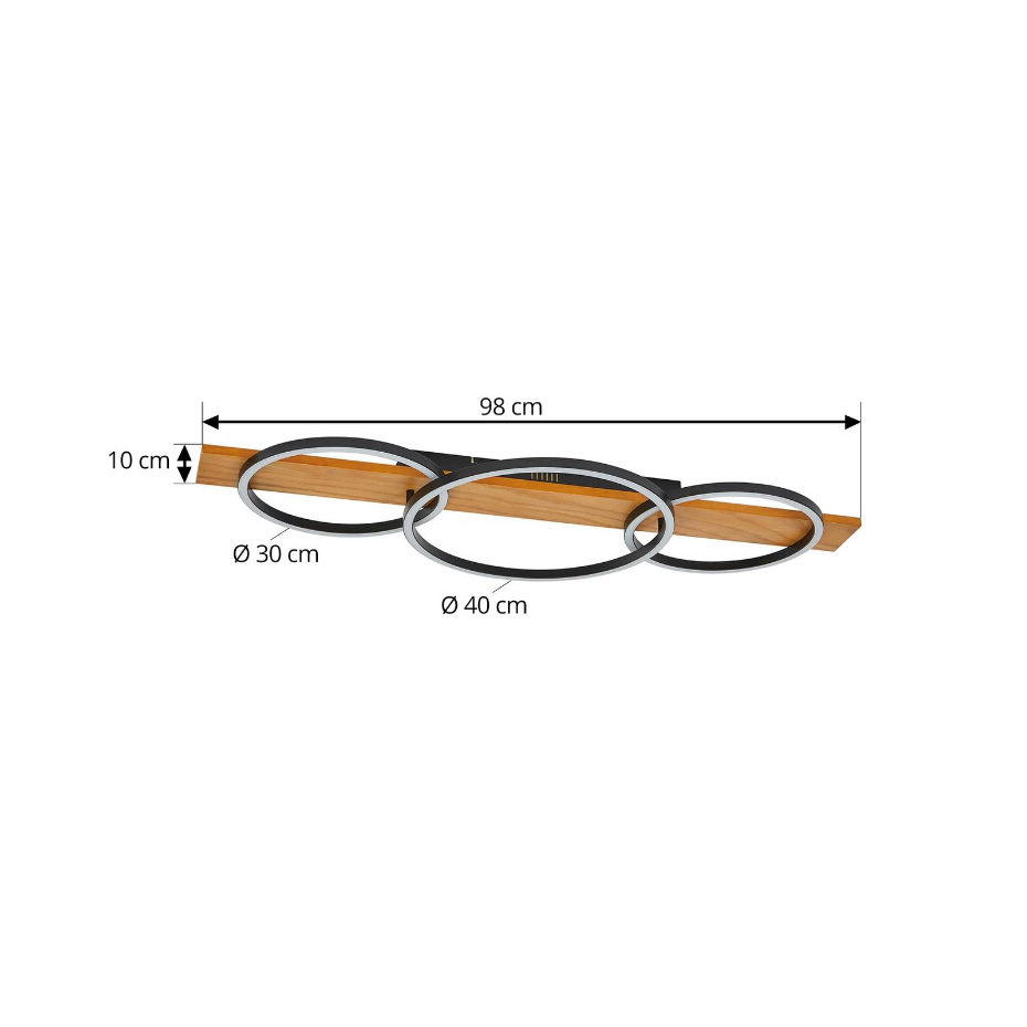 Plafonnier en bois moderneLED, Galad