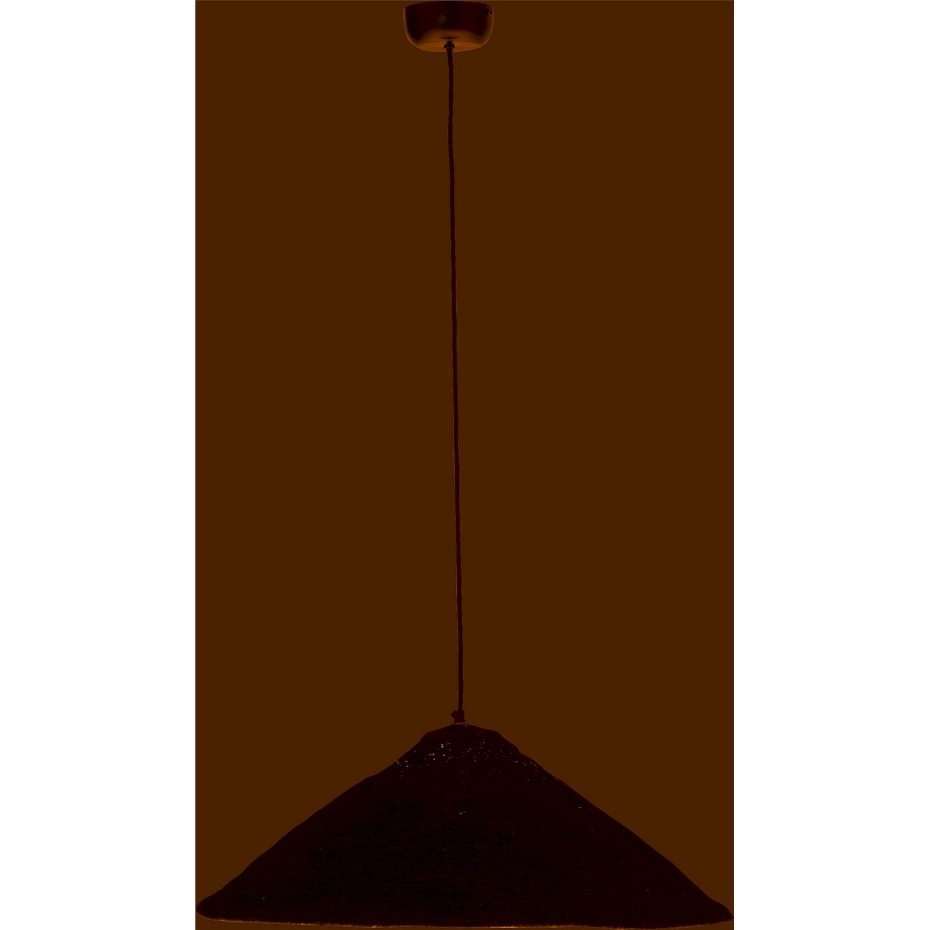 Lampe suspendue en rotin forme ronde