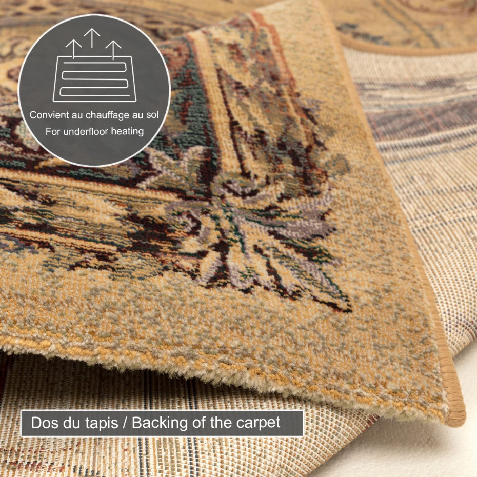 Tapis Gabiro Medaillon, tissé, rond