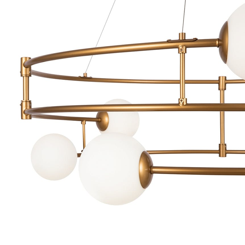 Suspension moderne - 6 globes sur structure spirale DELTONA