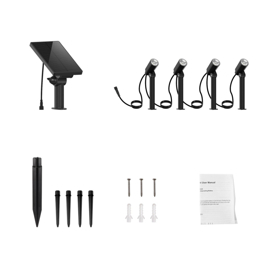 4 Spot solaire connecté MINI ROUNDY 100LM