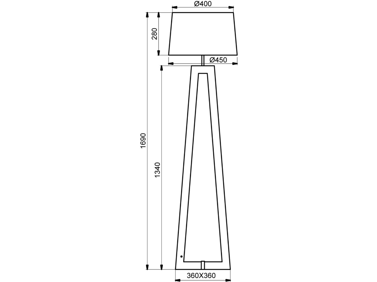 Lampadaire en bois hêtre naturel verni SACHA