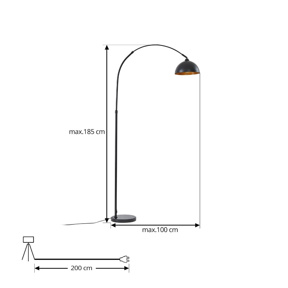 Lampadaire en métal moderne, Tonka