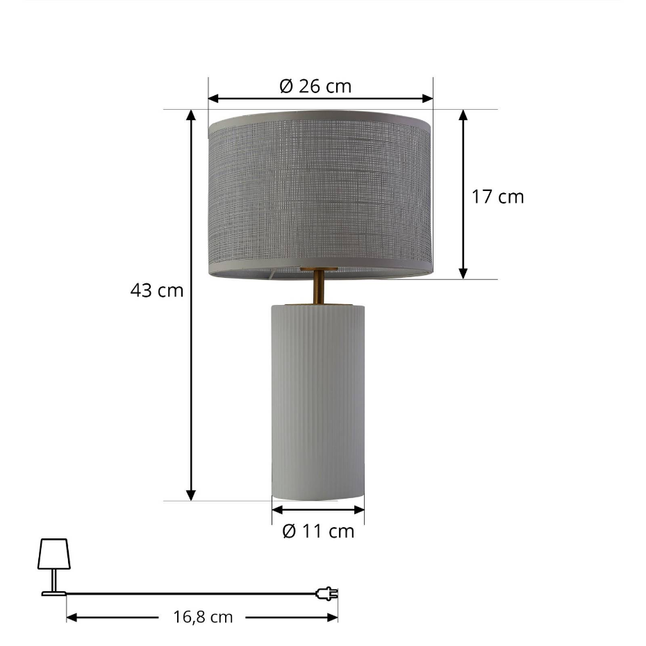 Lampe à poser en verre moderne, Sorscha