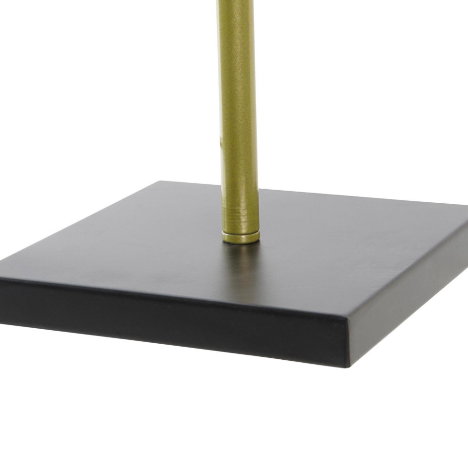 Lampe à poser double en métal noir et doré 38x16x64cm