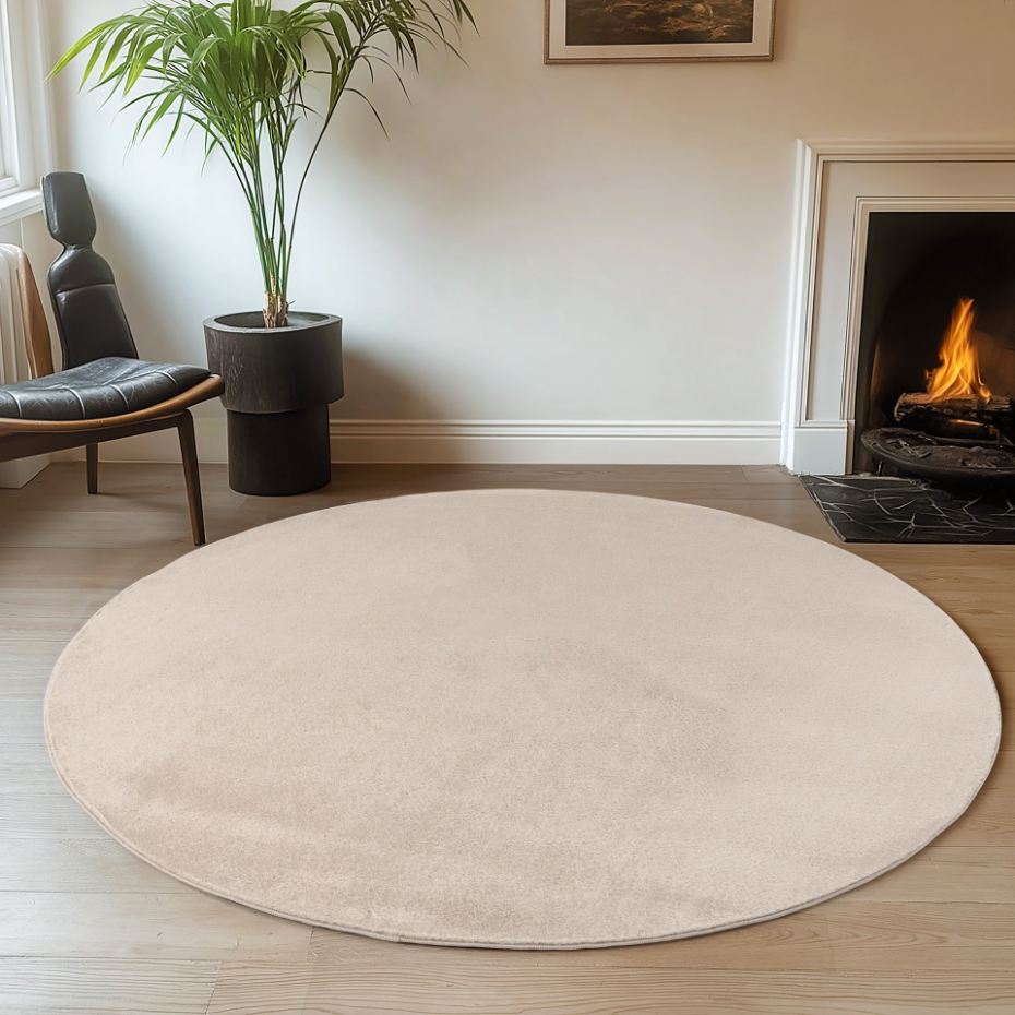 Tapis de salon uni doux ALBA