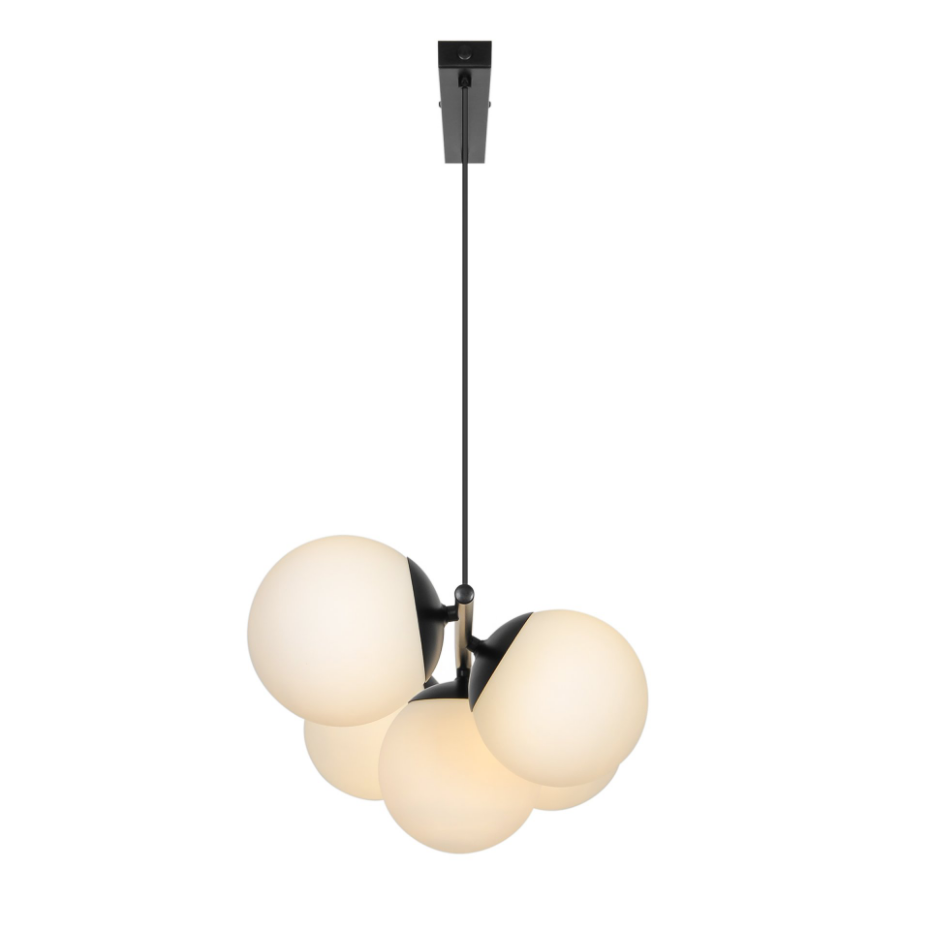 Suspension Lilly 5-spot  Métal Noir ,  H. 20 - IP20 - E14 /  Nordlux Intérieur