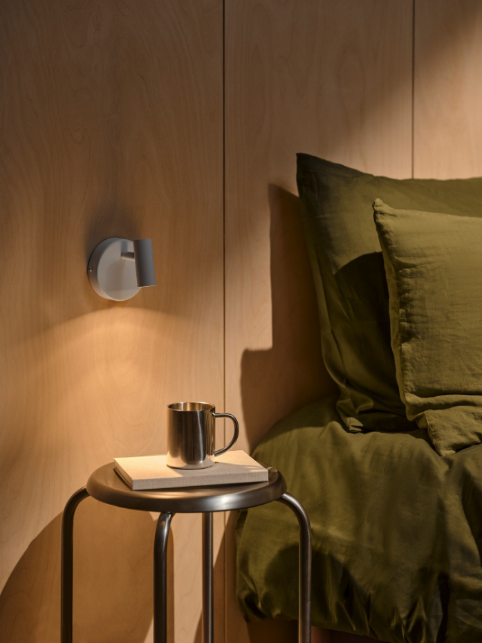 Applique murale Omari Round  Métal Noir ,  H. 12 - IP20 - LEDModule /  Nordlux Intérieur
