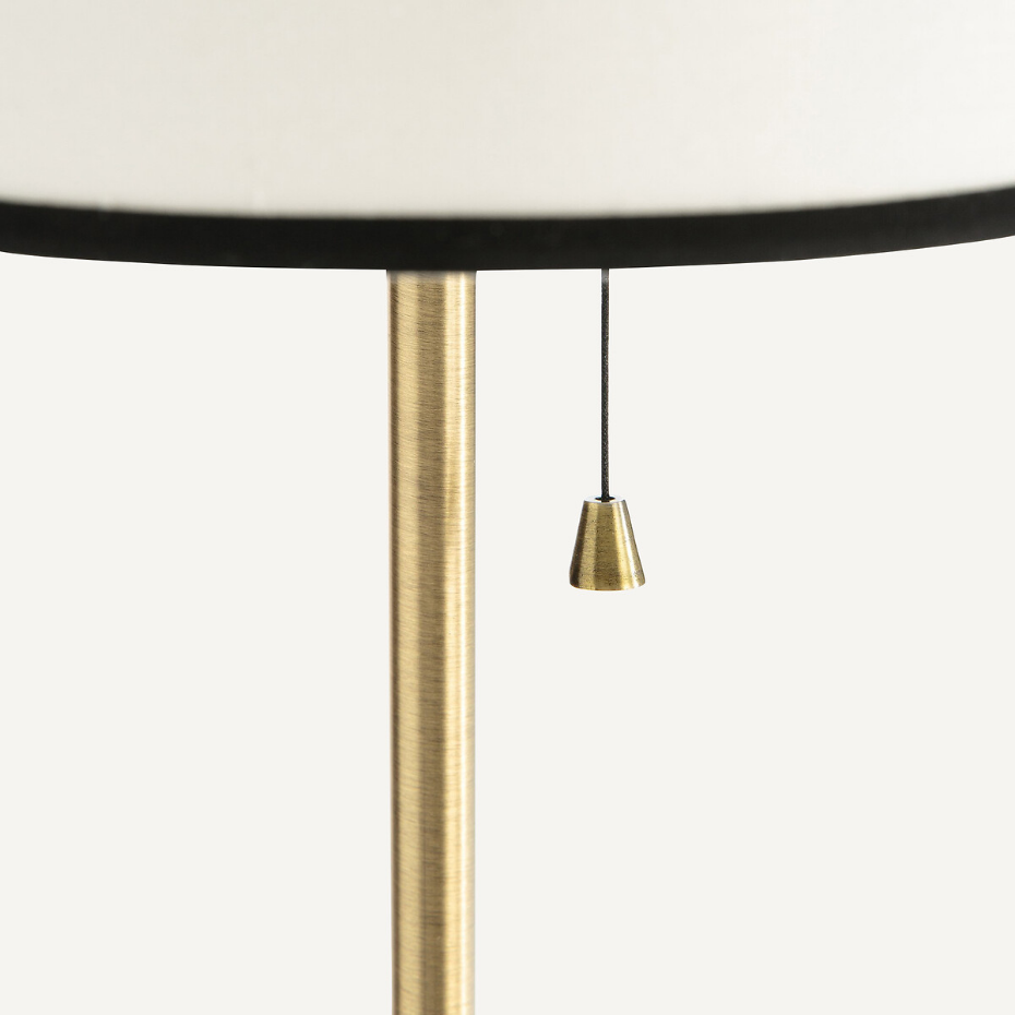 Lampadaire marbre et métal fer laiton Sophonie