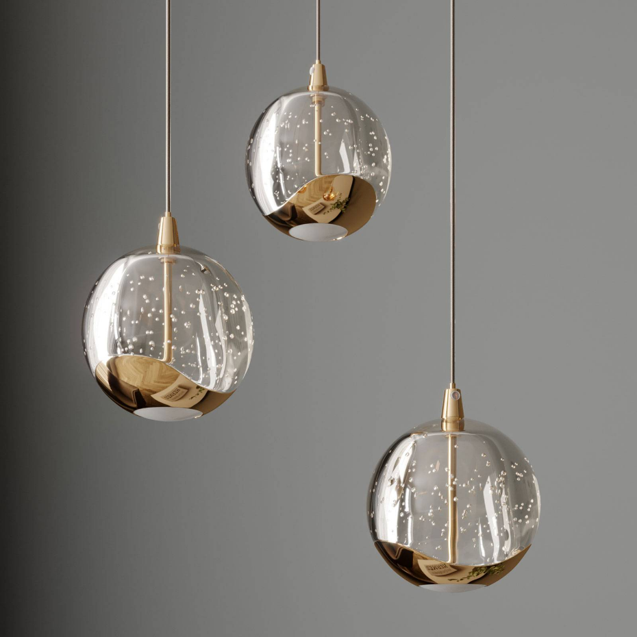 Suspension en verre moderneLED, Hayley