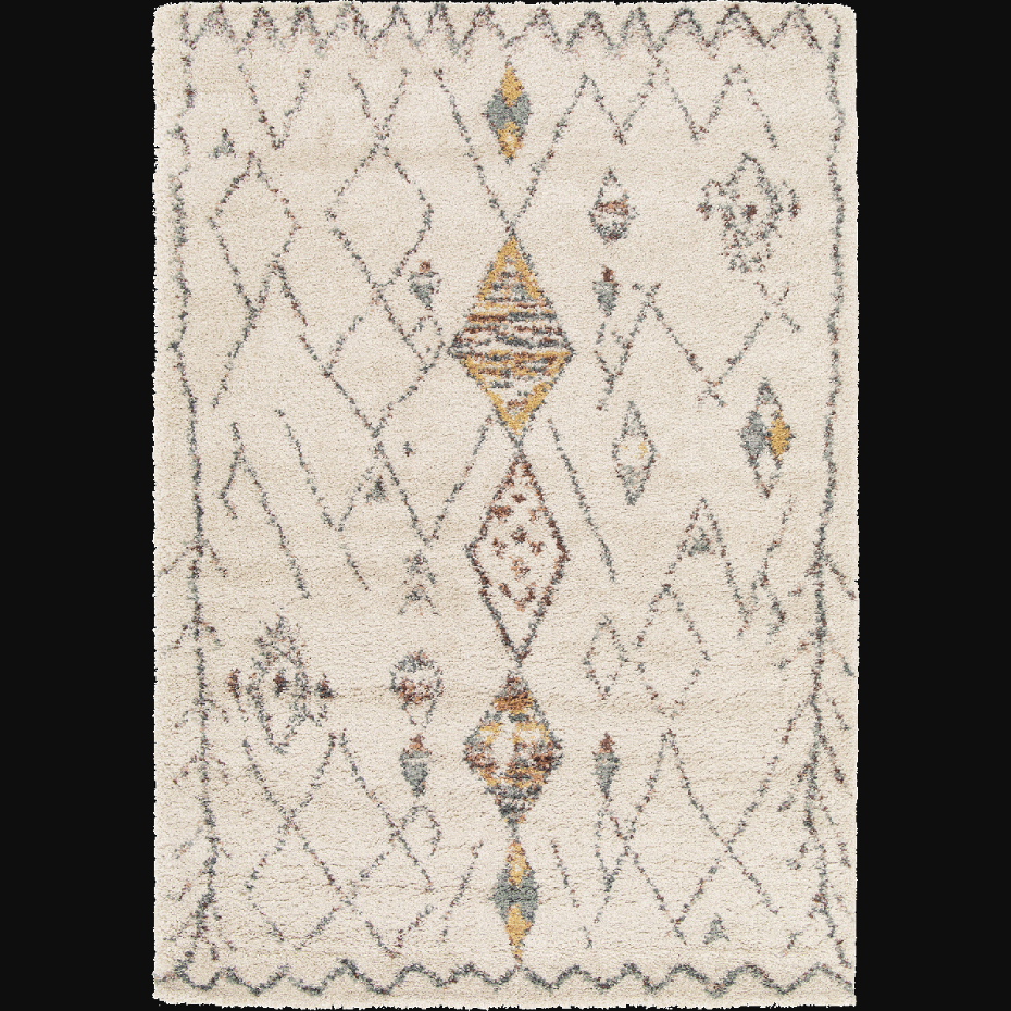 Tapis shaggy tissé motif berbère AURORA 1