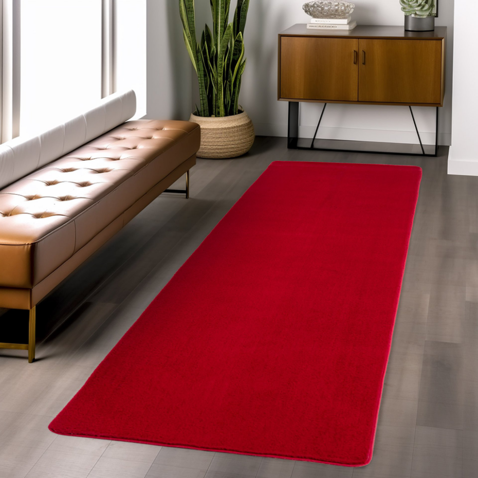 Tapis de salon uni doux ALBA