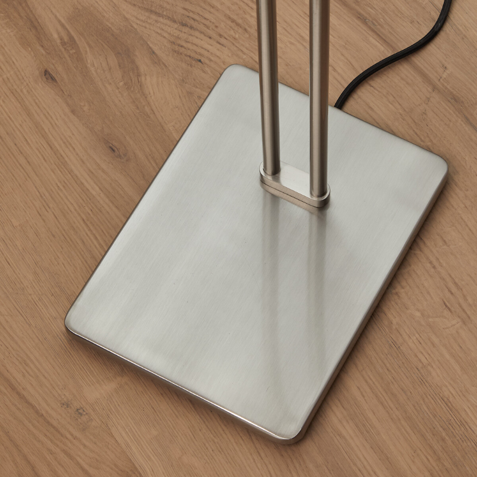 Lampadaire-liseuse articulé, nickel satiné, Phili