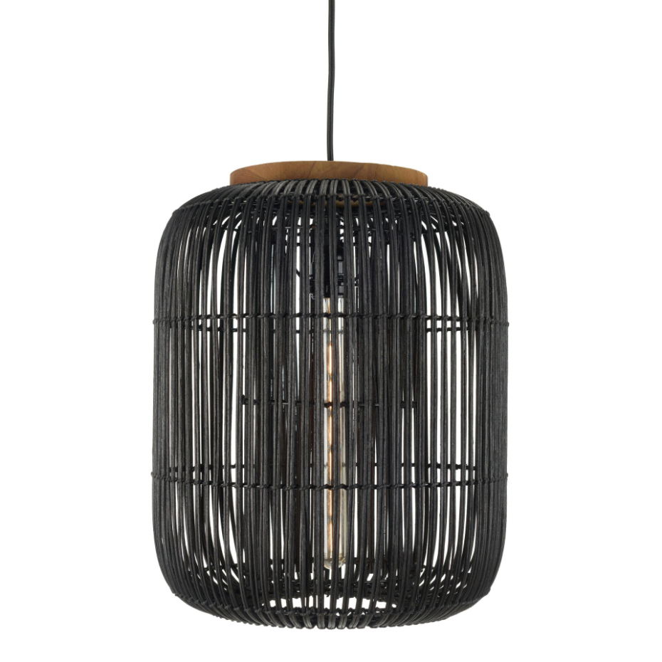 Suspension en rotin allongée 35cm FOLELLI